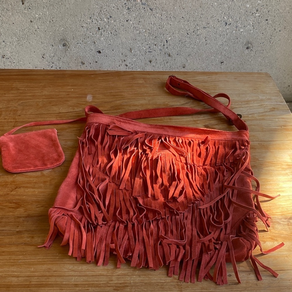 🇦🇷 Rhapsodia fringe suede shoulder bag with adjustable strap